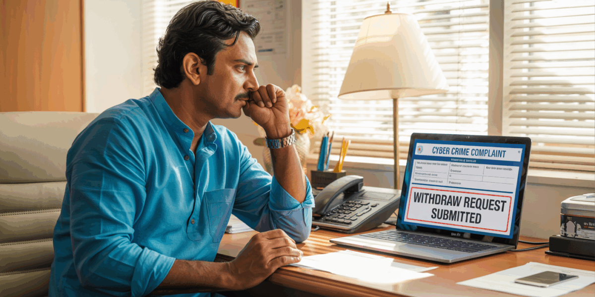 cyber crime complaint withdrawal