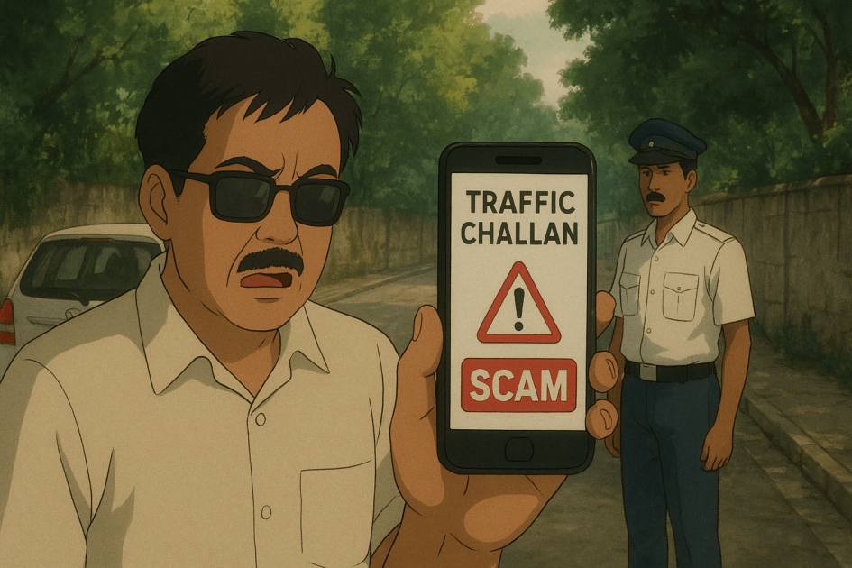 traffic challan apk scam