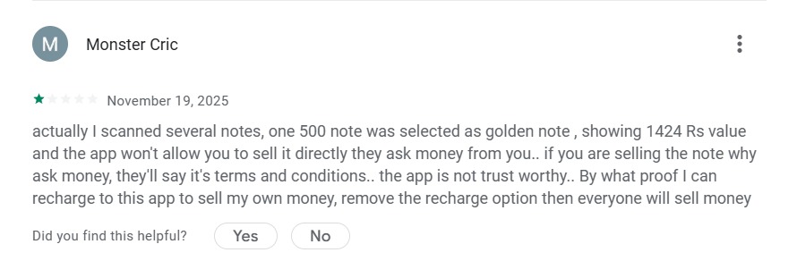 green pista app user complaint