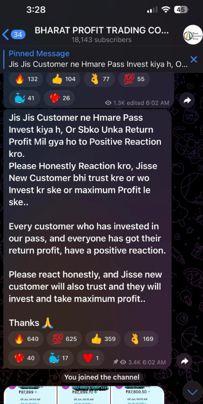 online gaming & betting scams on telegram