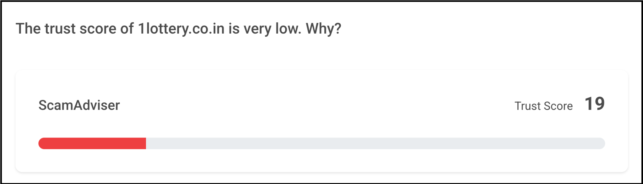 1 lottery scamsdviser trust score