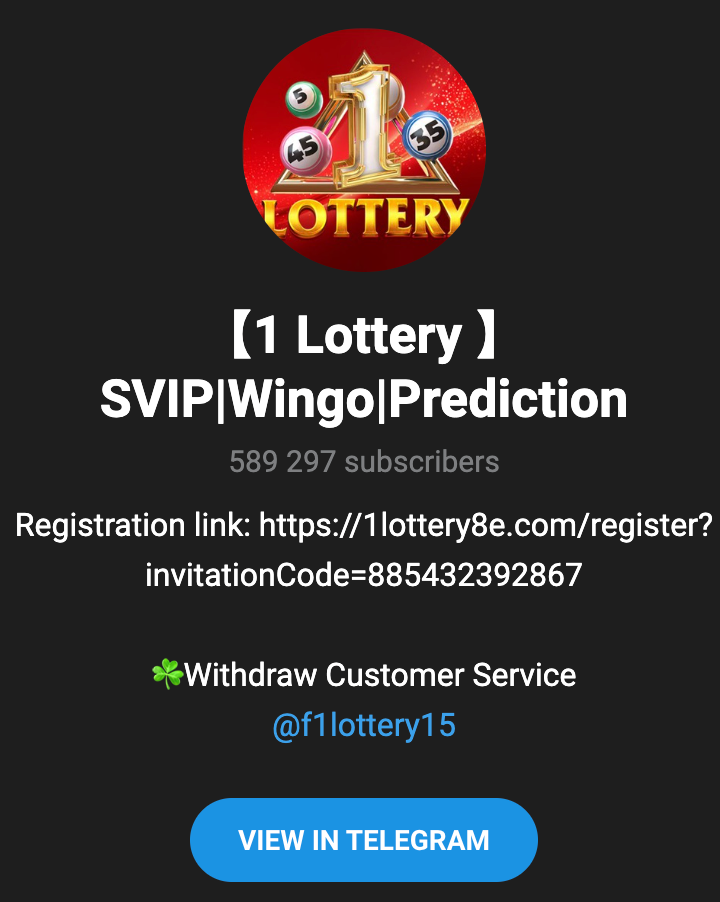 1 lottery telegram channel prediction