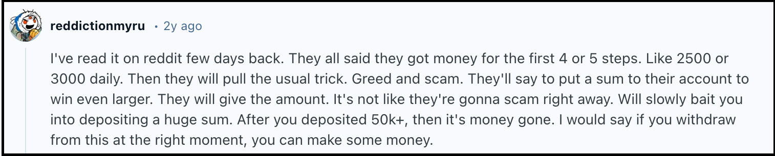 1 lottery users review on reddit threads