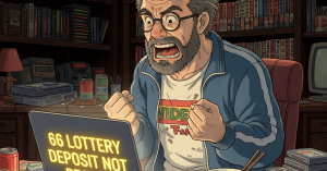 66 lottery deposit not received