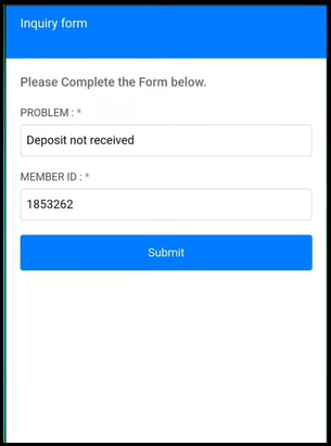 66 lottery deposit not received problem