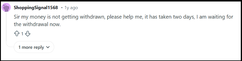 91 club withdrawal failure complaint