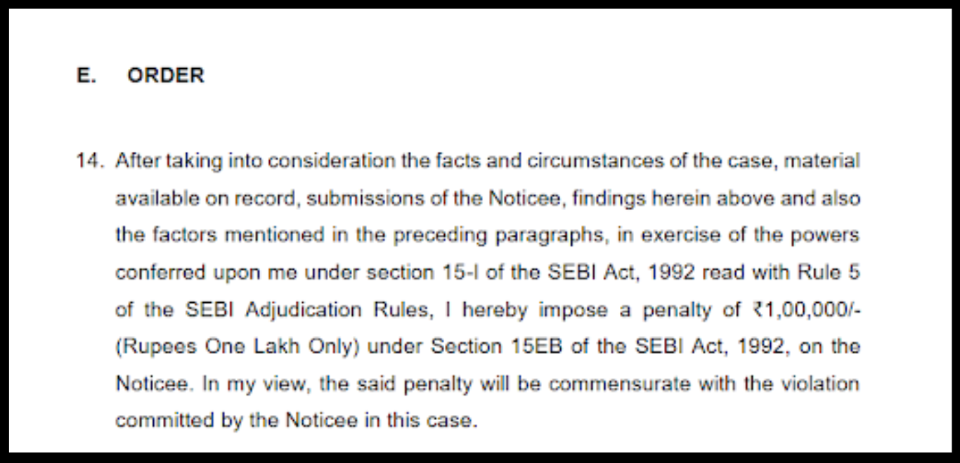 sebi order