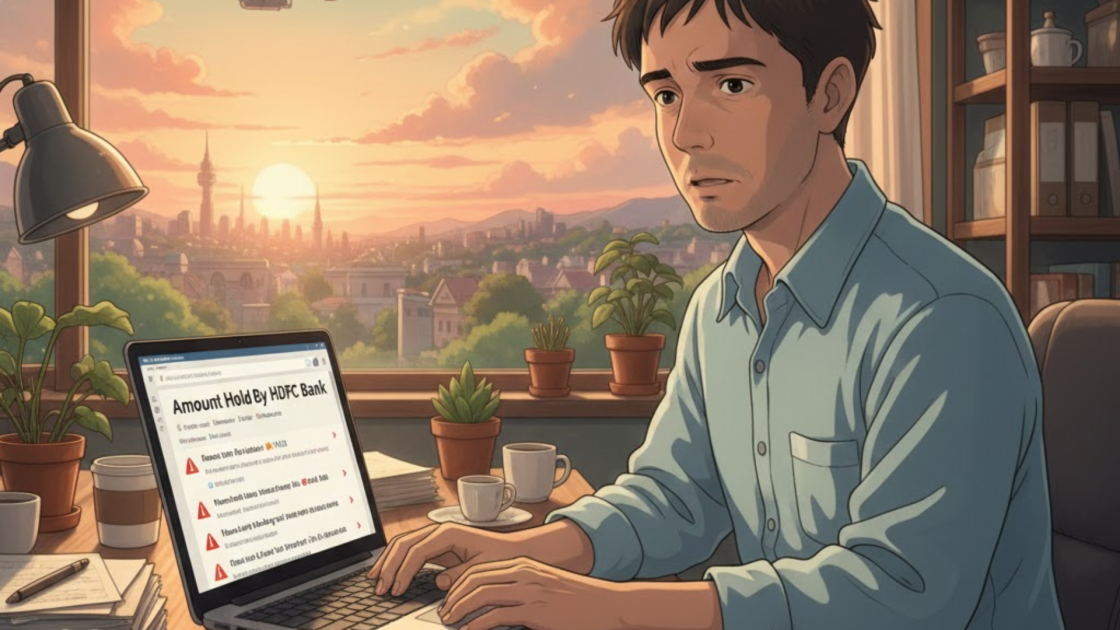 amount hold by hdfc bank