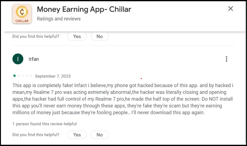 chillar app google play store reviews