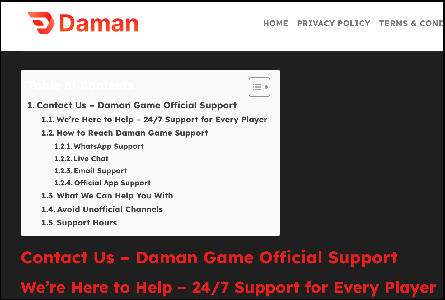 daman games issues