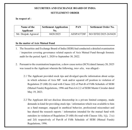 SEBI Forensic Audit on Deepak Aggarwal
