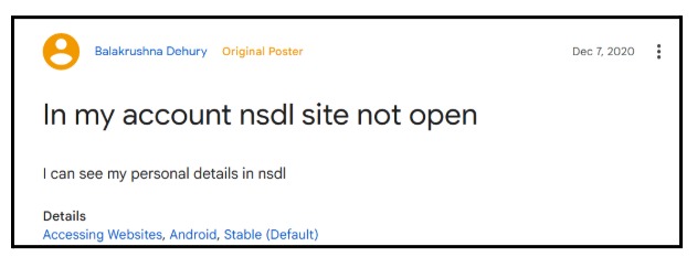 NSDL Complaints 