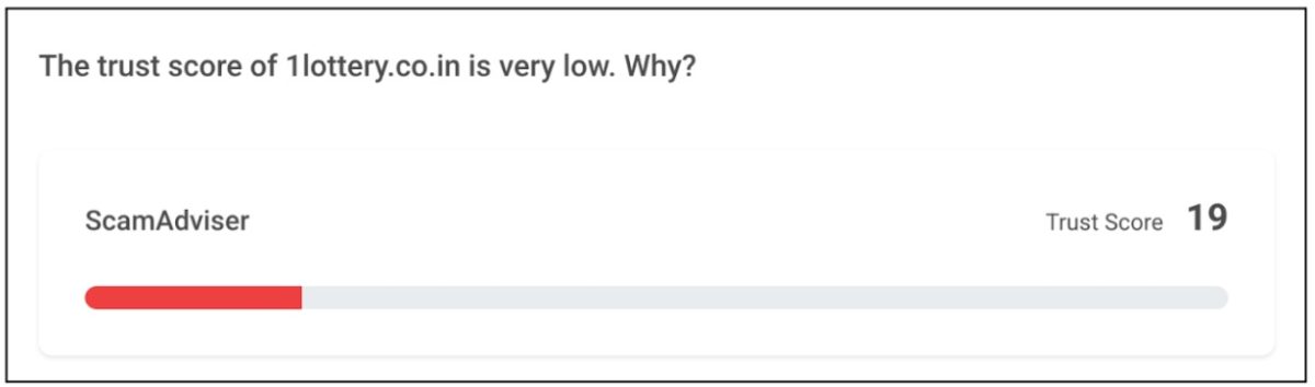 1 lottery trust score