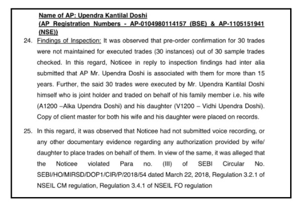 SEBI Orders against Nirmal Bang