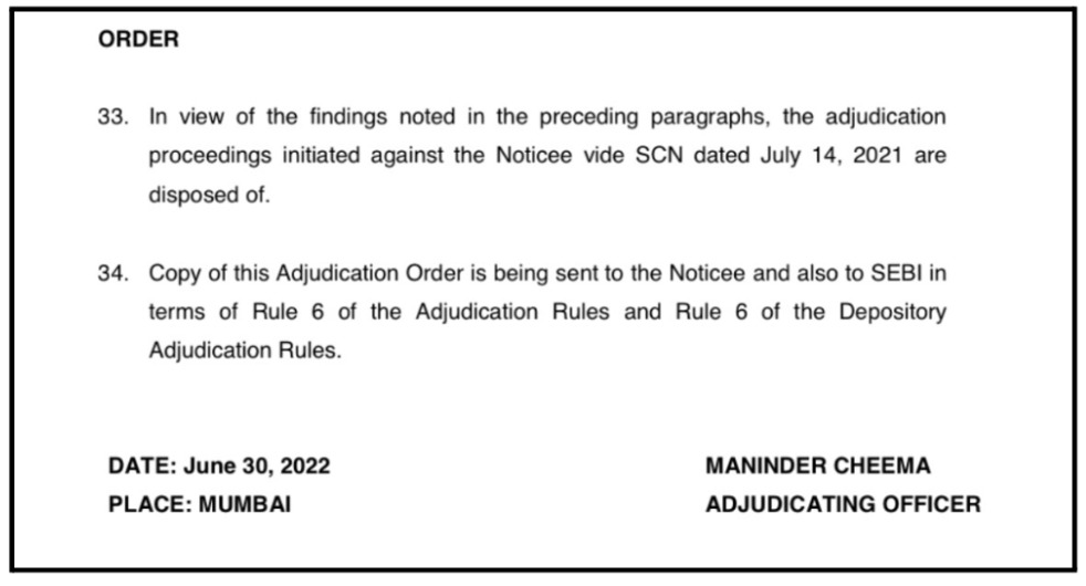 Centrum Broking Limited SEBI Order