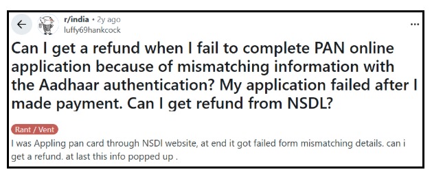  NSDL PAN Status stuck