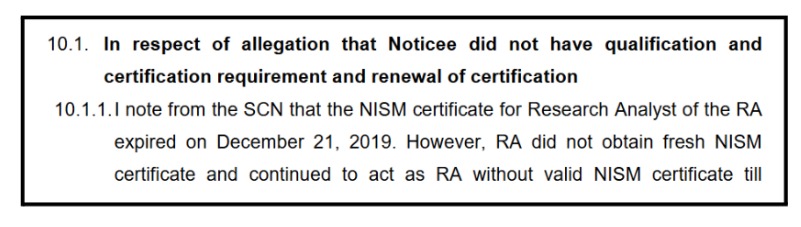 Operating Without Valid Certification