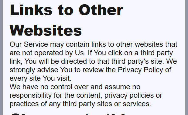 lottery's own privacy policy