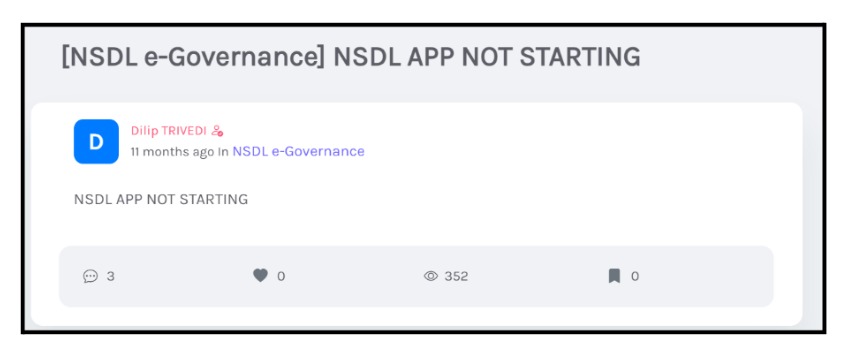 NSDL Mobile App Not Starting