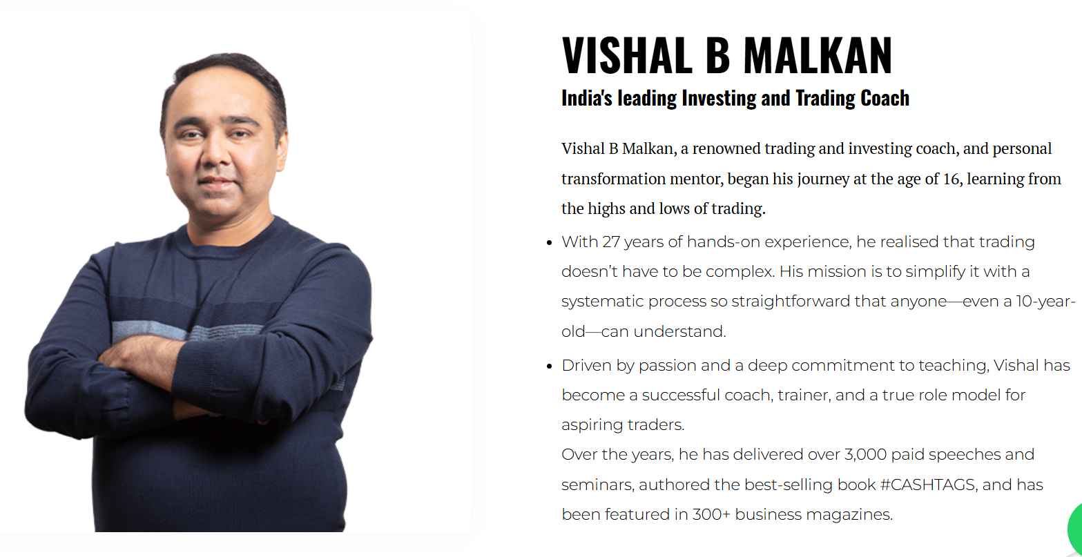 vishal malkan stock market trainer