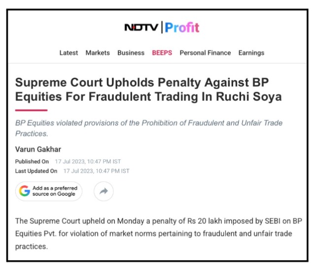 BP Equities in the News