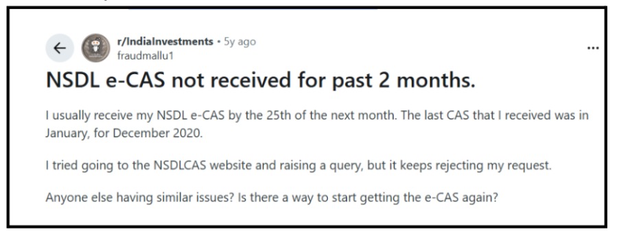 NSDL Real User Issues