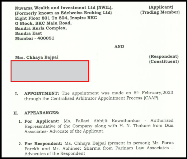 nuvama arbitrations case