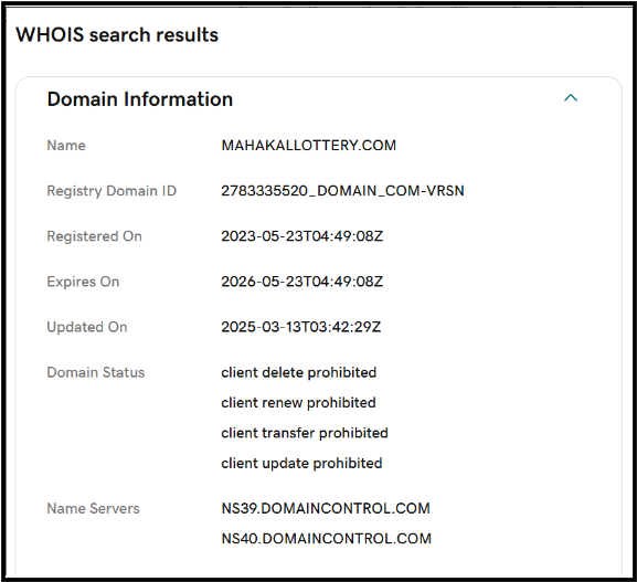 is mahakal lottery legal