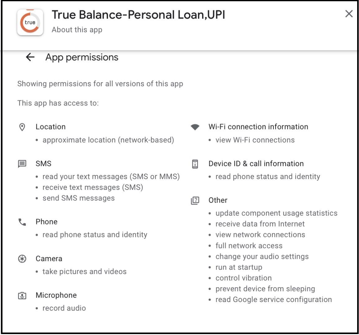 is true balance loan app safe
