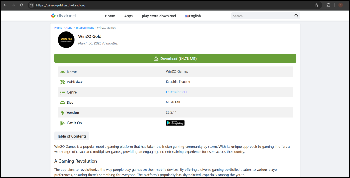 is winzo app safe or not