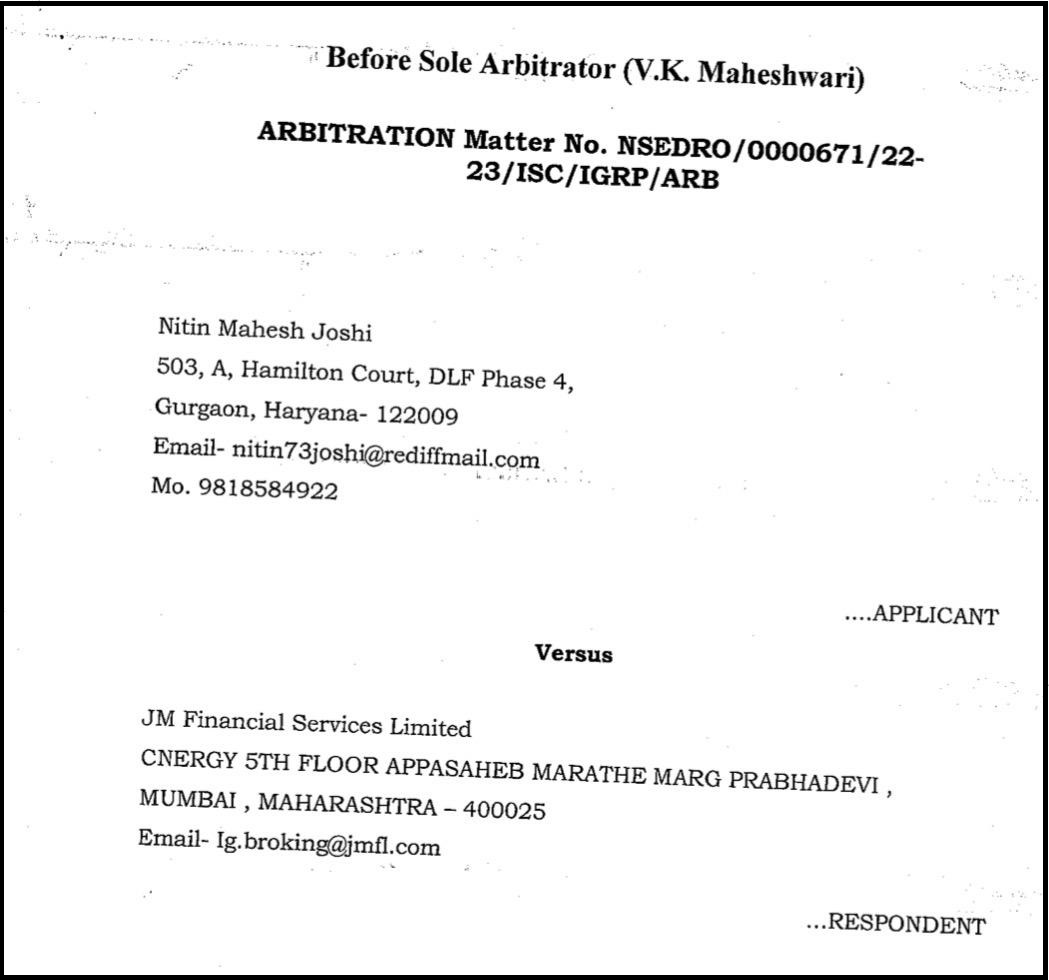 jm financial arbitrations complaints