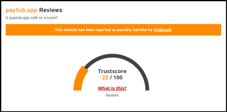 paytub app trust score reviews