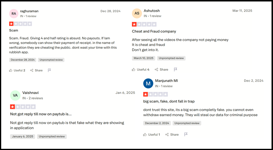 paytub users complaints