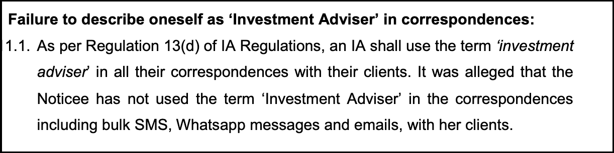 sebi investment adviser regulations