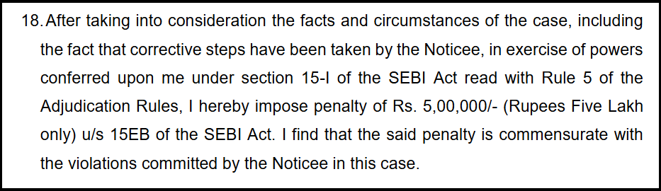 sebi penalty against seema jain