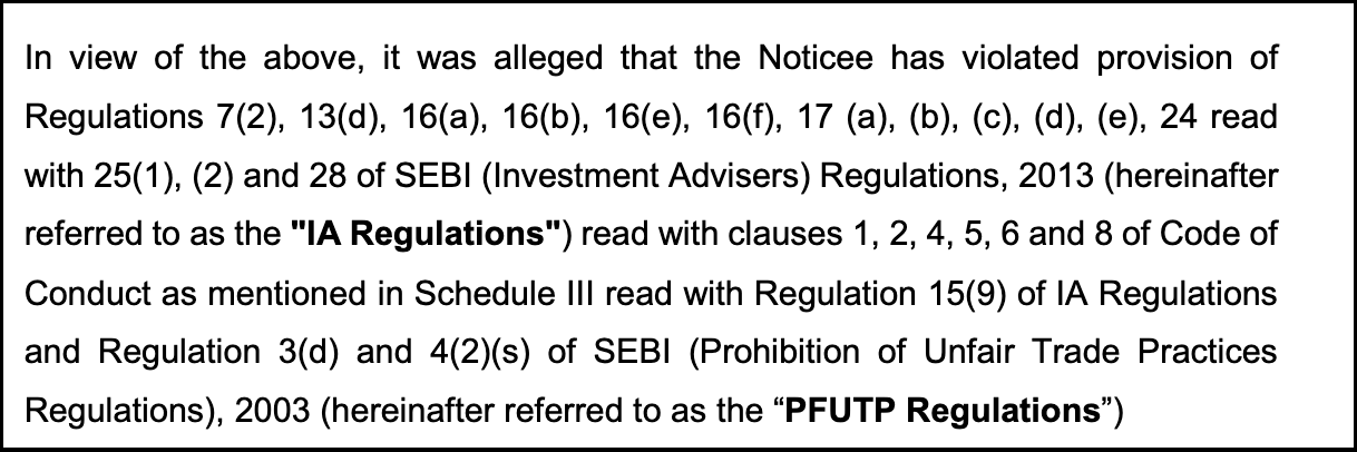 sebi verdict against ayushi chauksey