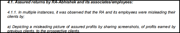 supreme investrade misleading clients