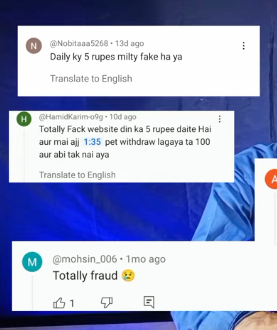 titanic earning app users complaints