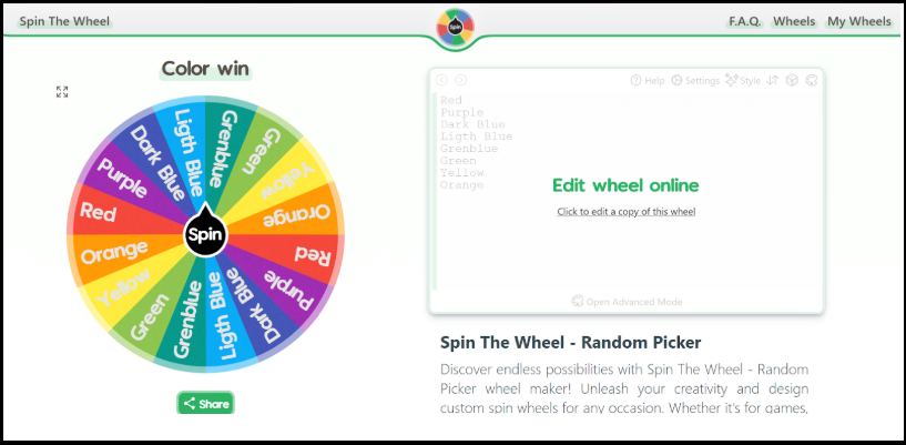 what is color win game