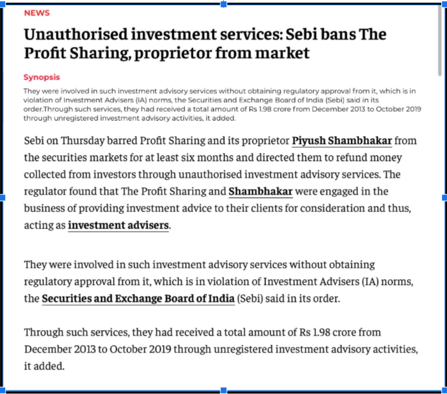 a proprietorship of shri piyush shambharkar