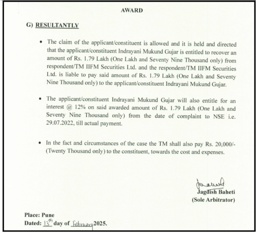 iifl admitted the glitch