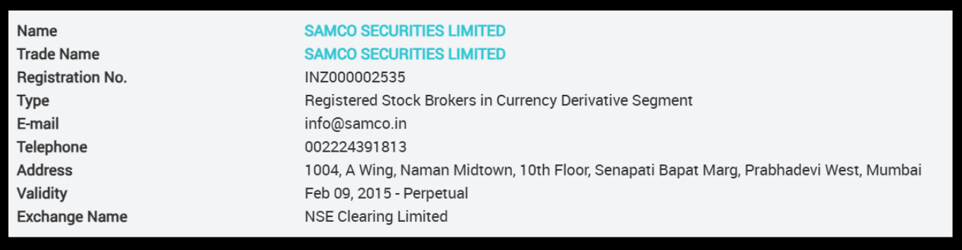 samco securities review