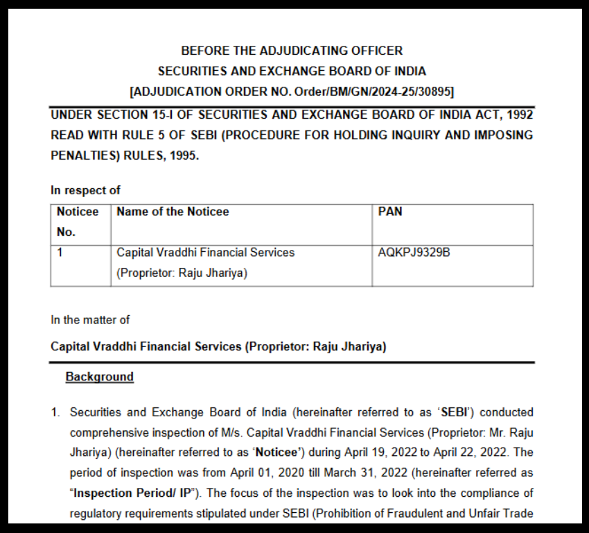 adjudication order october 22, 2024