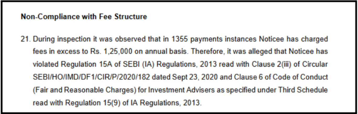 firm charged more than the ₹1.25 lakh annual limit