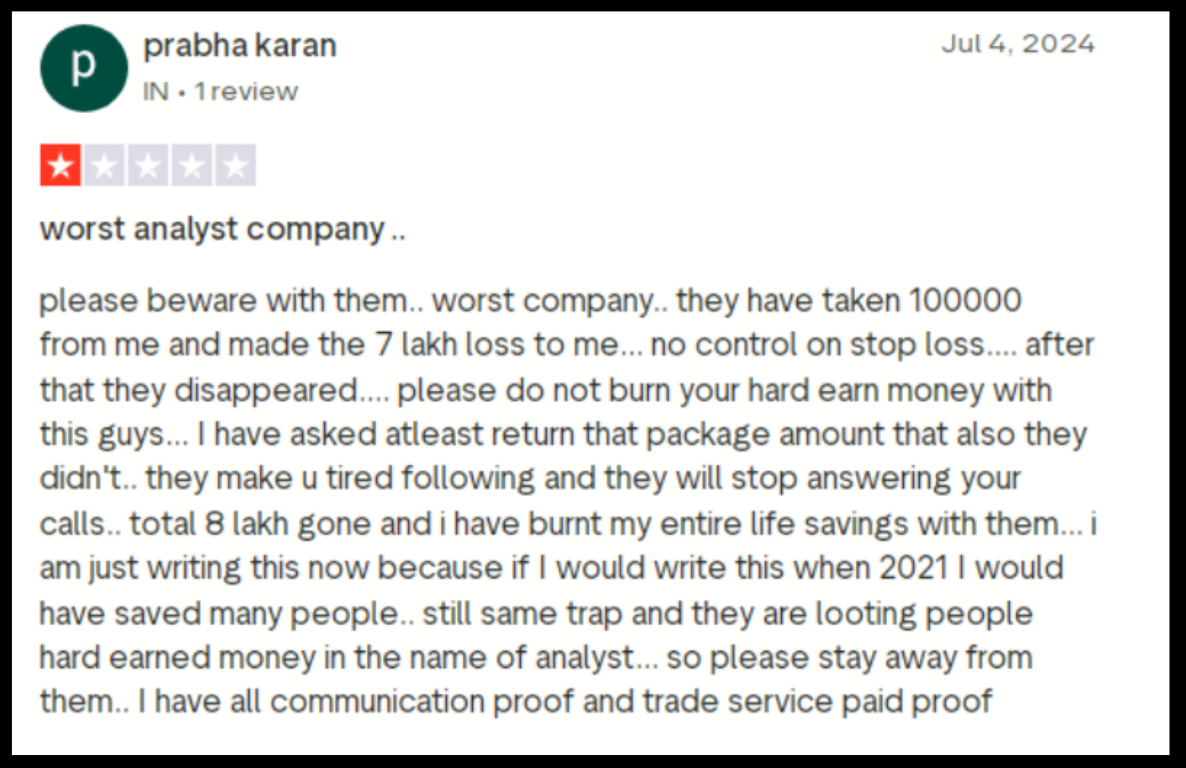 eqwires research analyst user complaints