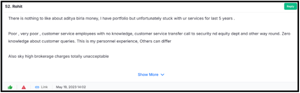 Aditya Birla Money User Reviews