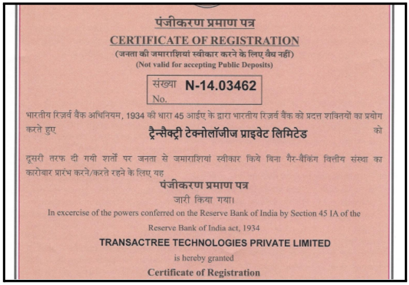 Lendbox registration certificate