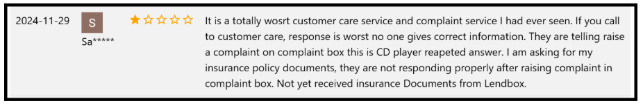 Lendbox user complaint
