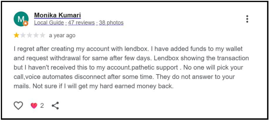 lendbox user review