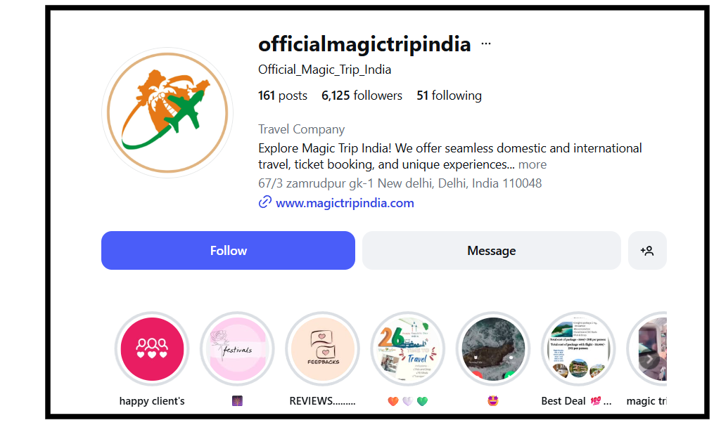 Magic Trip India Instagram